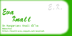 eva knall business card